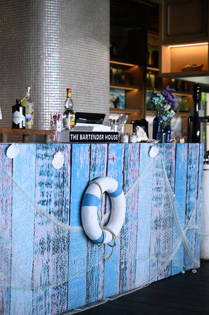 Bar and Signage — Pool Party decor — JW Marriott